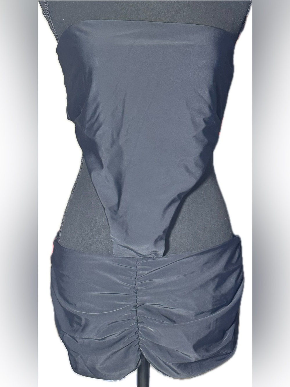 Fashion Nova Black Ruched Chemise